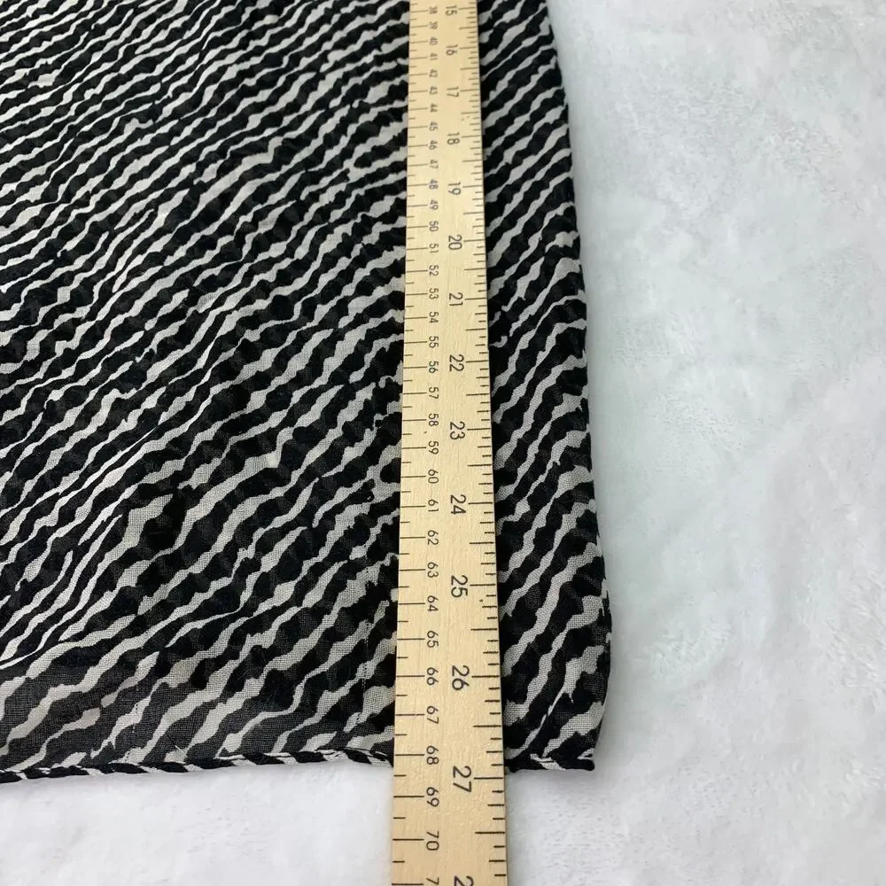 Apt 9 Womens Black Cream Zebra Print Infinity Scarf White Animal Print Preppy
